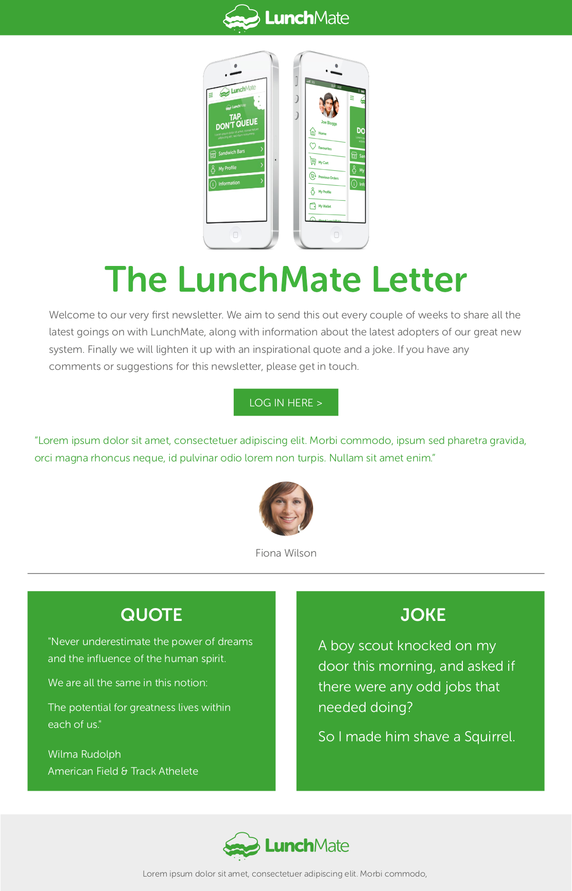 Lunchmate Letter